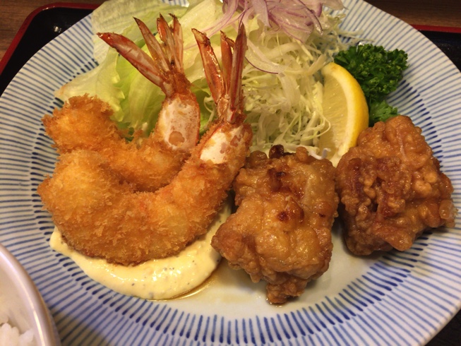 【天神わっぱ定食堂】エビフライチキン南蛮定食がプリプリのバカ美味すぎでした。（福岡天神）