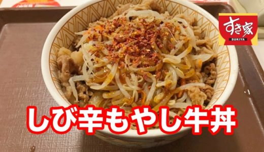 【すき家】しび辛もやし牛丼 花椒のシビれる辛さともやしナムルで牛丼がアツくなる！