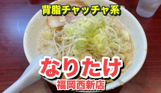 【なりたけ 福岡西新店】背脂チャッチャが生み出す「ふわトロ背脂」の喉ごしが醤油ラーメンを進化させる！